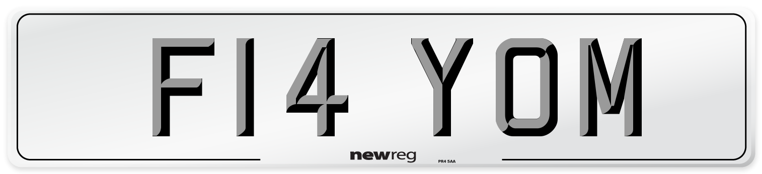 F14 YOM Number Plate from New Reg
